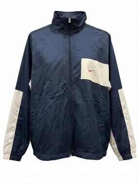 ⚡ Nike Y2K Windbreaker Jacket Navy White Classic Sportswear